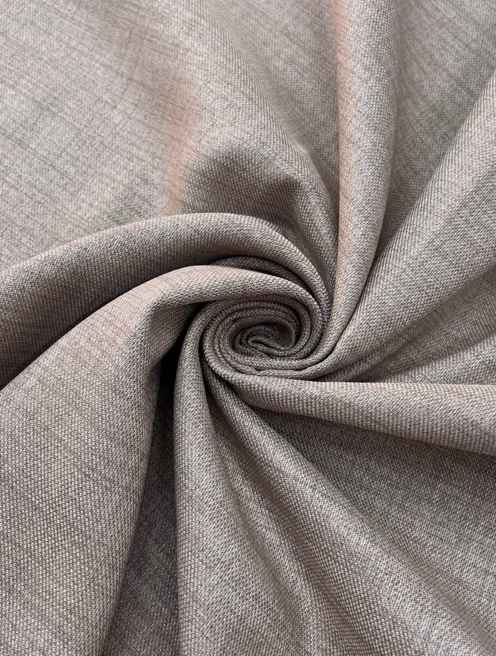 Штора Blackout ленная однотонная с подкладкой на тесьме 6 см 200х260 см Капучино (21309-1451-T47)