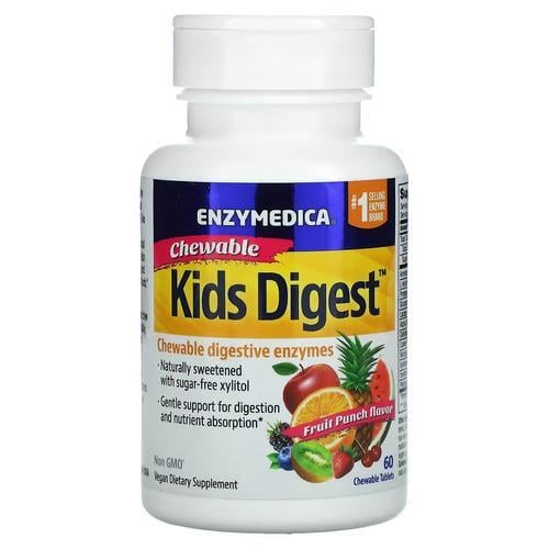 Пробиотики и Энзимы для детей Enzymedica Kids Digestive Enzymes 60 Chewable Tablets (ENZ-11010)