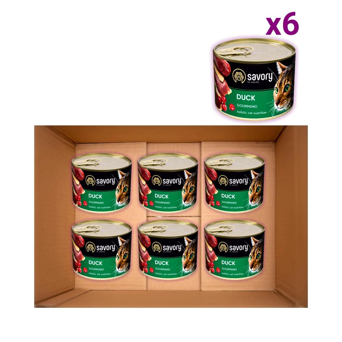 Корм влажный для привередливых кошек Savory с уткой 200 г х 6 шт. (P30617) - фото 2