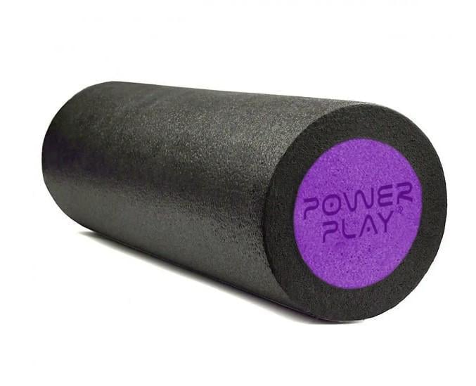 Массажный ролик гладкий PowerPlay 4021 Fitness Roller 30x15 см Черно-фиолетовый (64128)