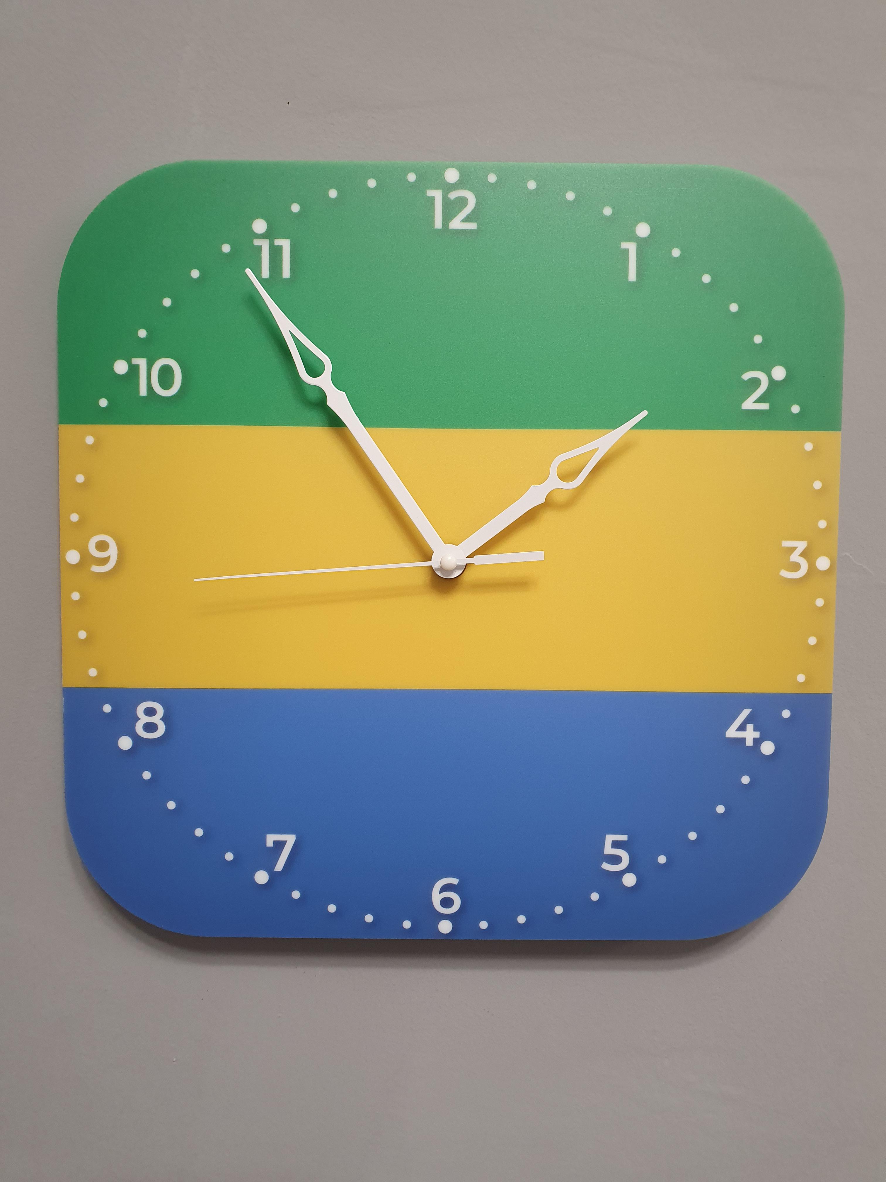 Часы настенные флаг Габона (3707)