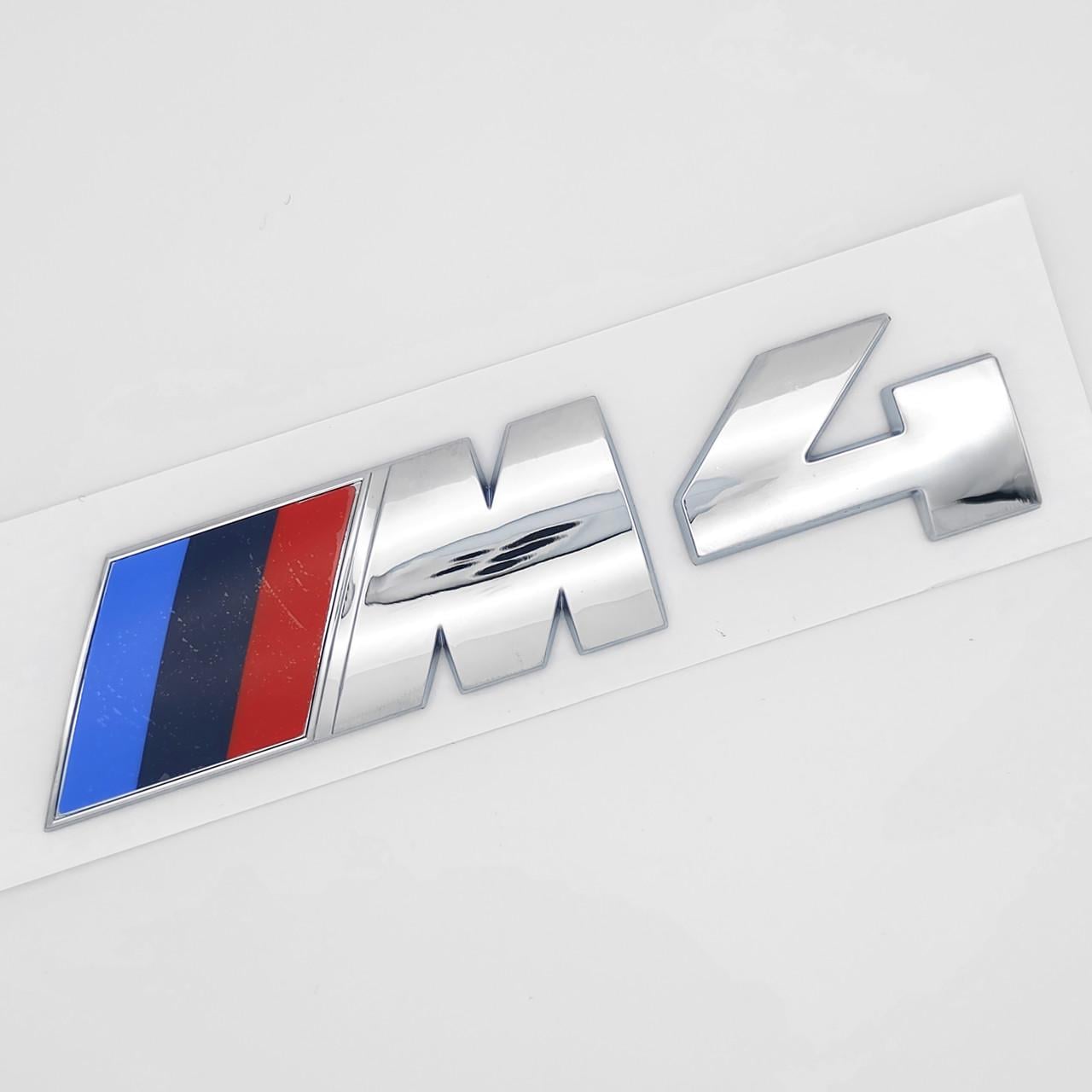 Эмблема надпись M4 BMW 11,5х2,7 см ABS Хром глянцевый (3037990042)