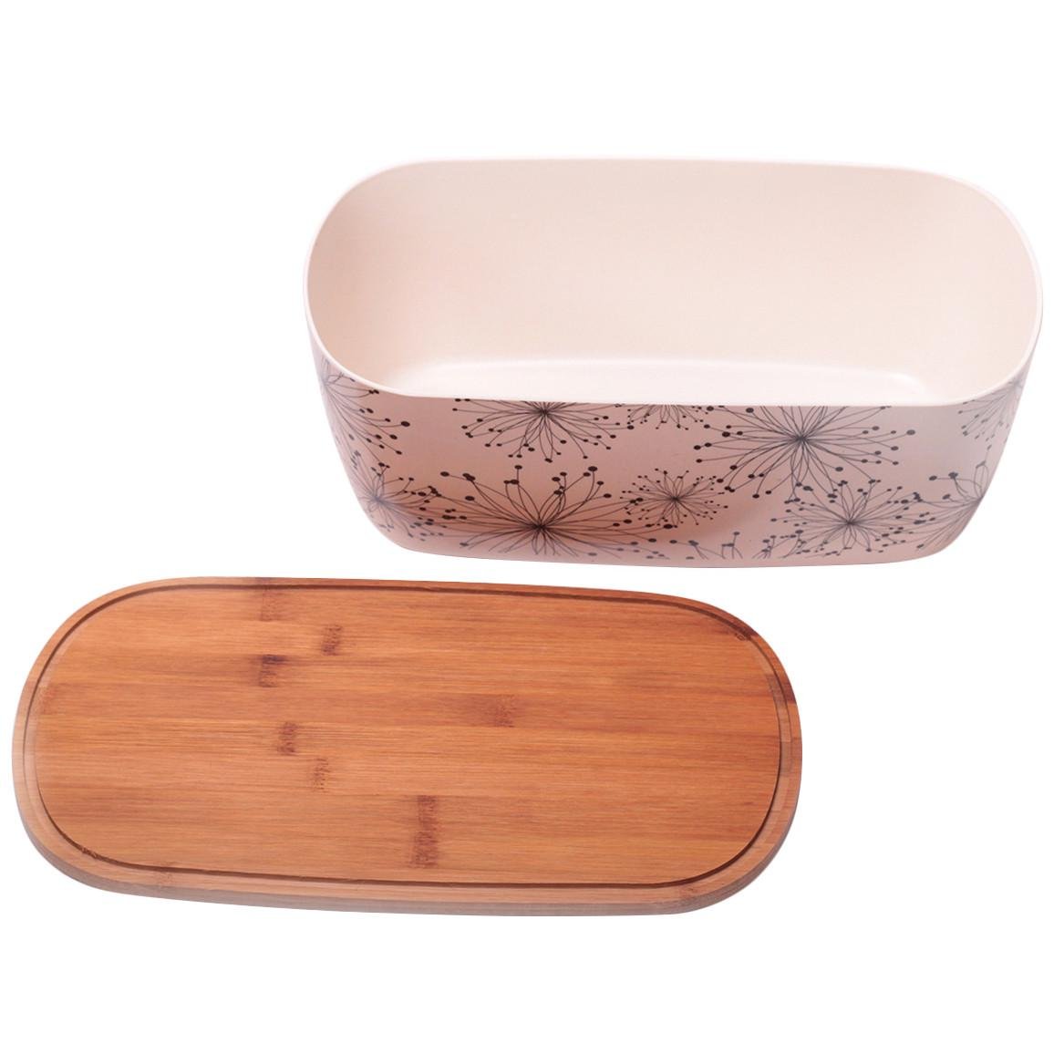 Хлебница Kamille Цветы из бамбукового волокна 36 см (KM-1130)