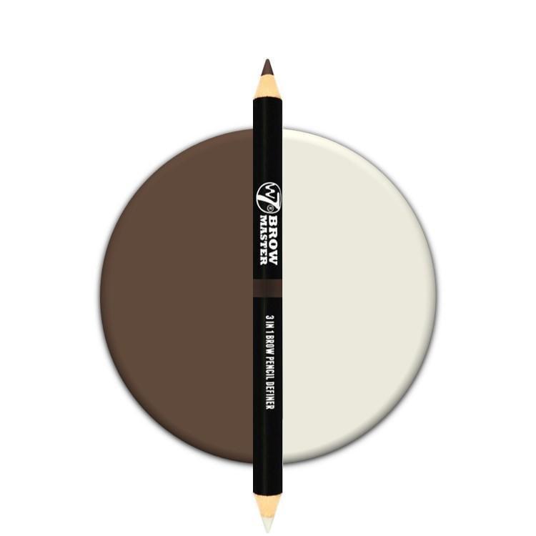 Карандаш для бровей W7 Brow Master 3in1 1,5 г Dark Brown (28102)