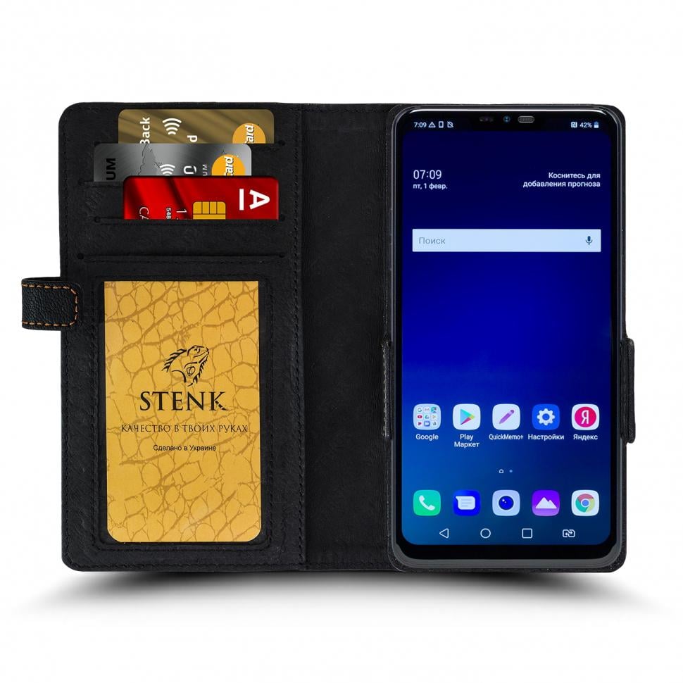 Чехол книжка Stenk Wallet для LG G7 Fit Черный (64140)