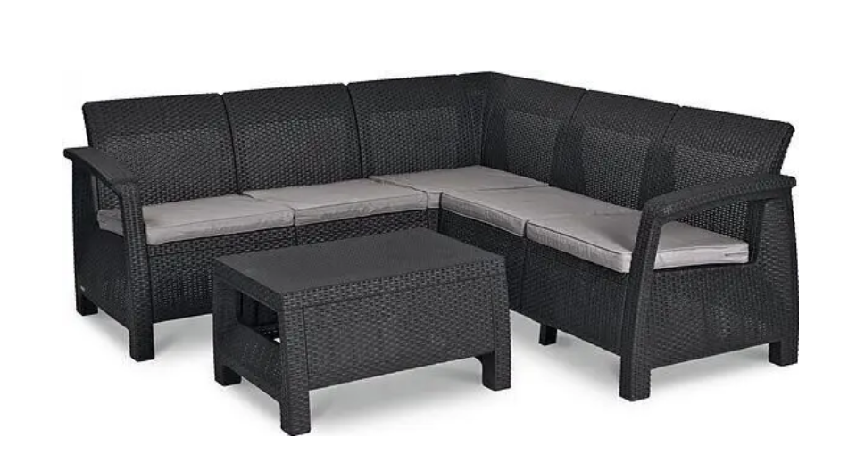 Комплект садових меблів Keter Bahamas Relax Графітовий (233612)