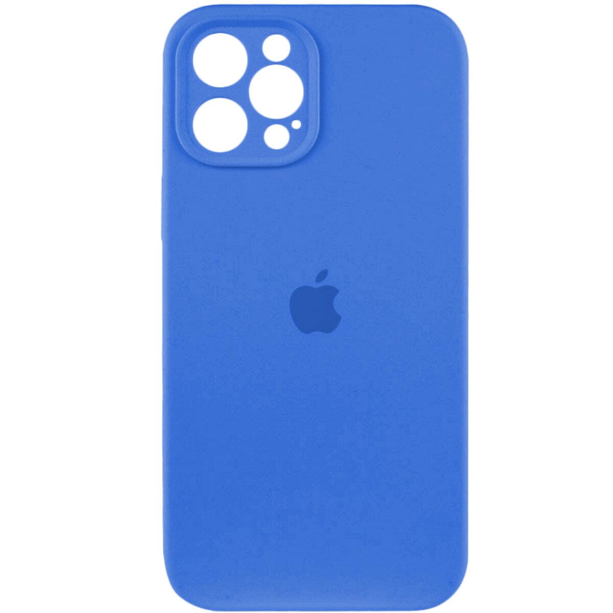 Противоударный чехол для Apple iPhone 12 Pro Max Silicone Full Case AA Camera Protect / Royal Blue