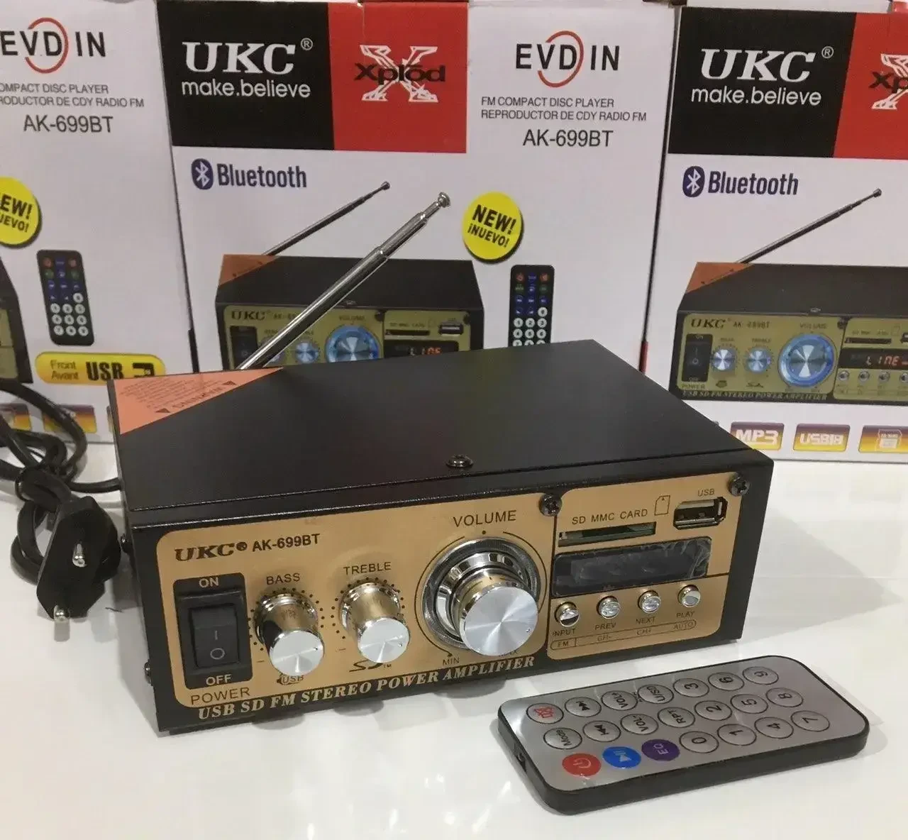 Підсилювач для акустики AMP-699 BT UKC з підтримкою Bluetooth (4824) - фото 3