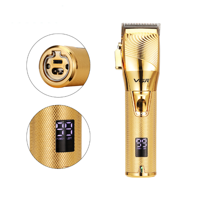 Машинка для стрижки VGR V 280 GO Professional Premium акумуляторная Gold - фото 3