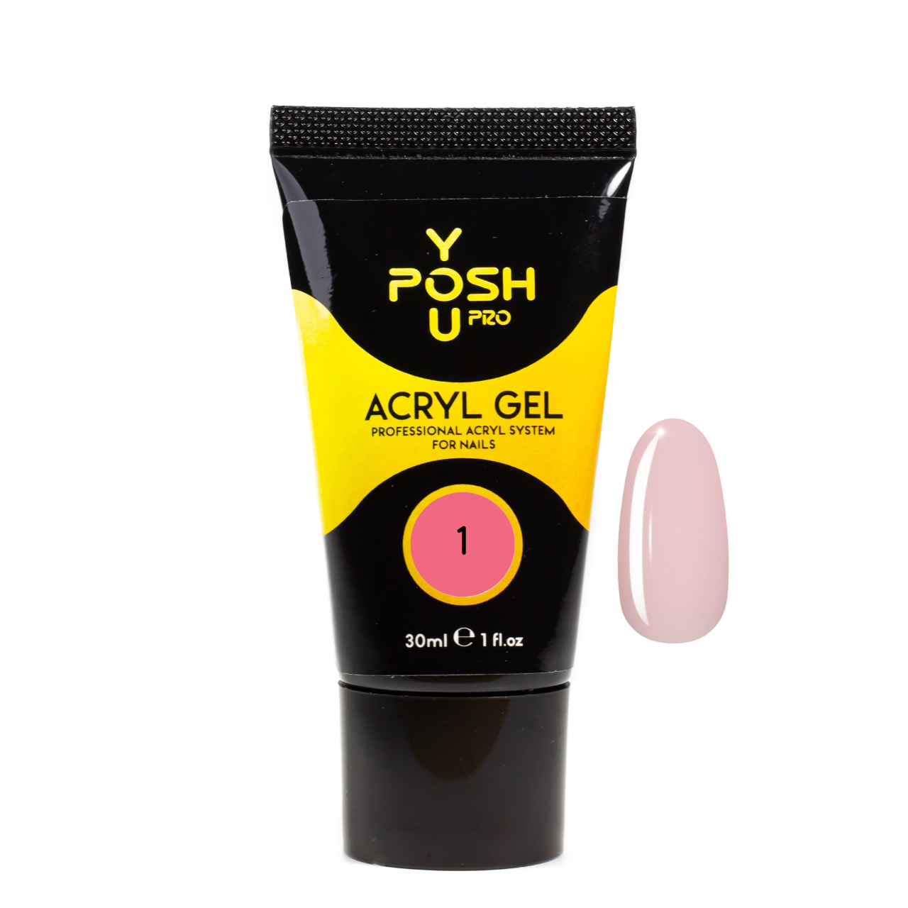 Акригель для наращивания ногтей YouPOSH Acrygel Gel 30 мл №1 (23938633)
