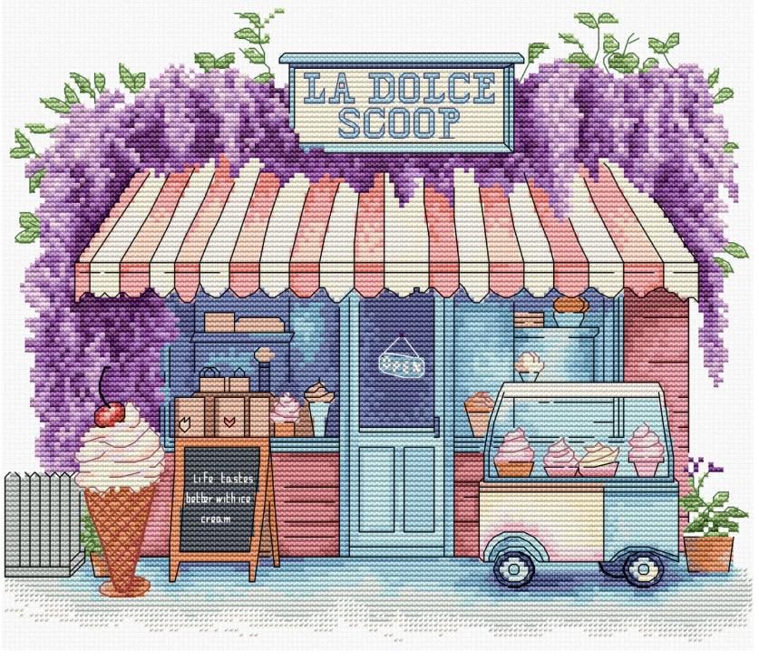 Набор для вышивания крестом Luca-S B1428 Магазин мороженого (B1428)