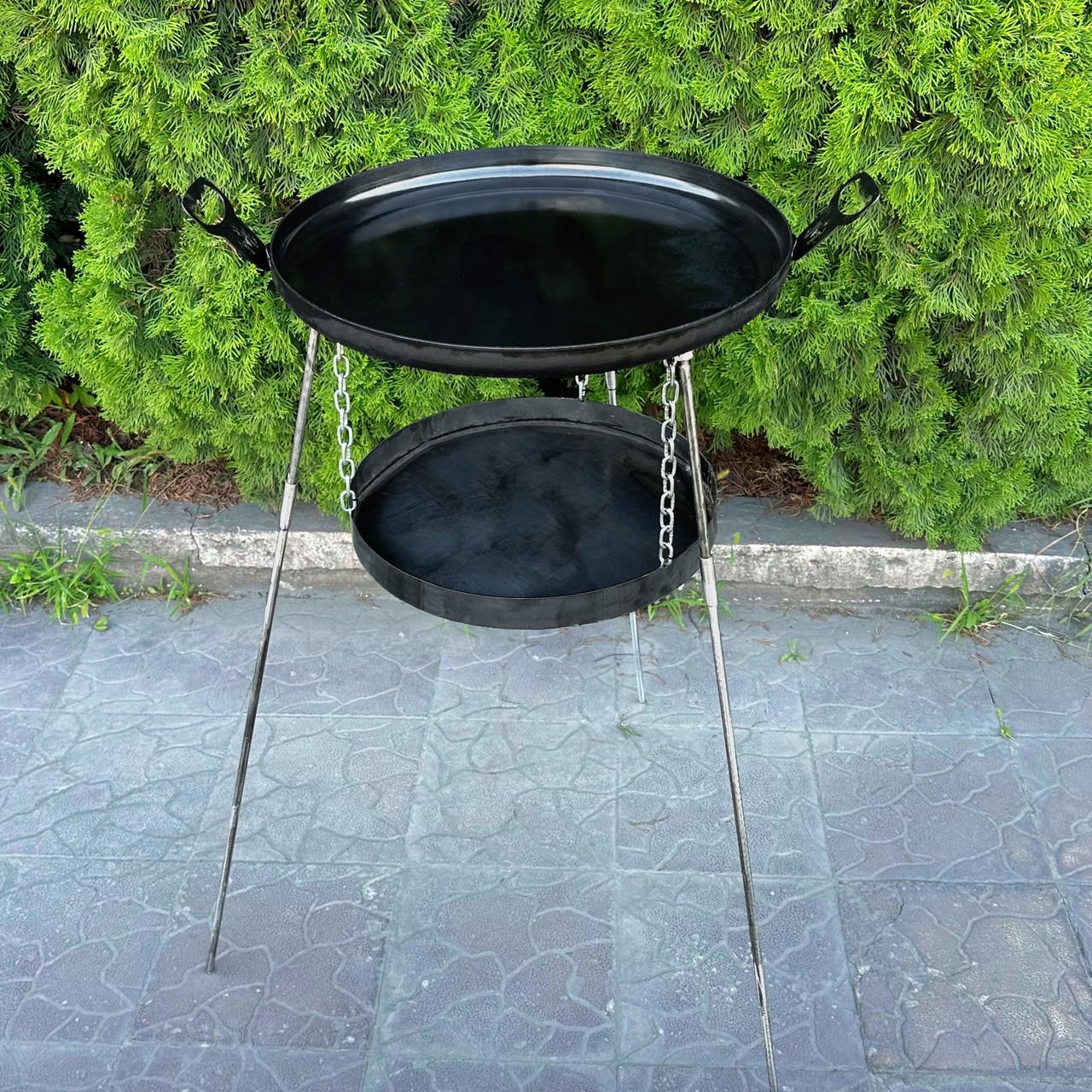 Сковорода из диска Metalzavod Фрея с подвесом для огня 64х50х99 см 50 см (SDR-50P)