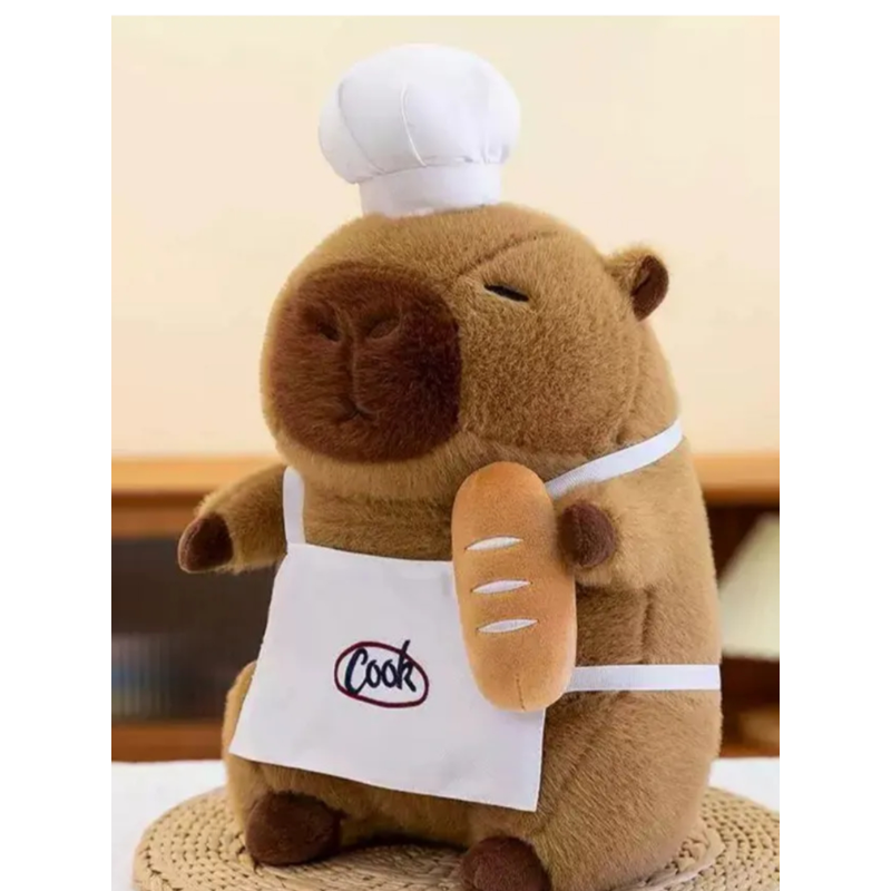 М'яка іграшка плюшева капібара Повар з аксесуаром 44,5 см (2773364151) - фото 2