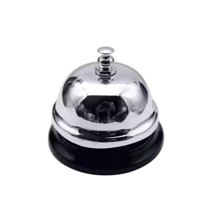 Звонок для официанта ресепшн и гостиниц настольный металлический