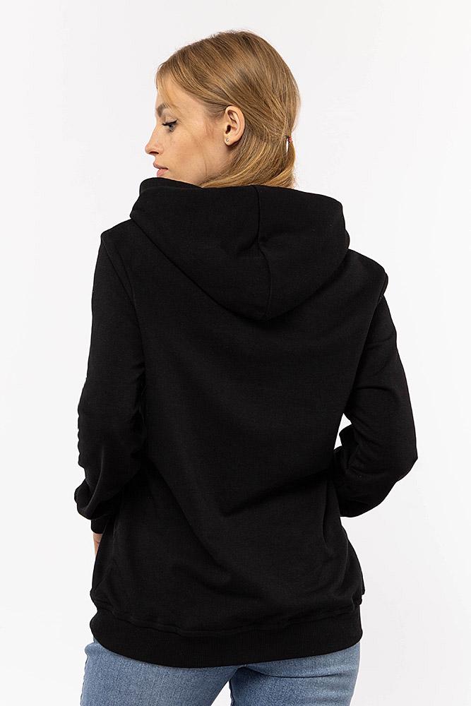 Худі жіноче ЦБ-00199147 р. 42 Чорний (SKT000865252) - фото 3 Худі жіноче ЦБ-00199147 р. 42 Чорний (SKT000865252) - фото 3