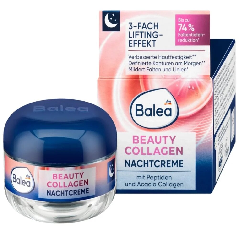 Крем на ніч Balea Beauty Collagen Nachtcreme антивіковий з колагеном 50 мл (EPI2-09102026-1359)