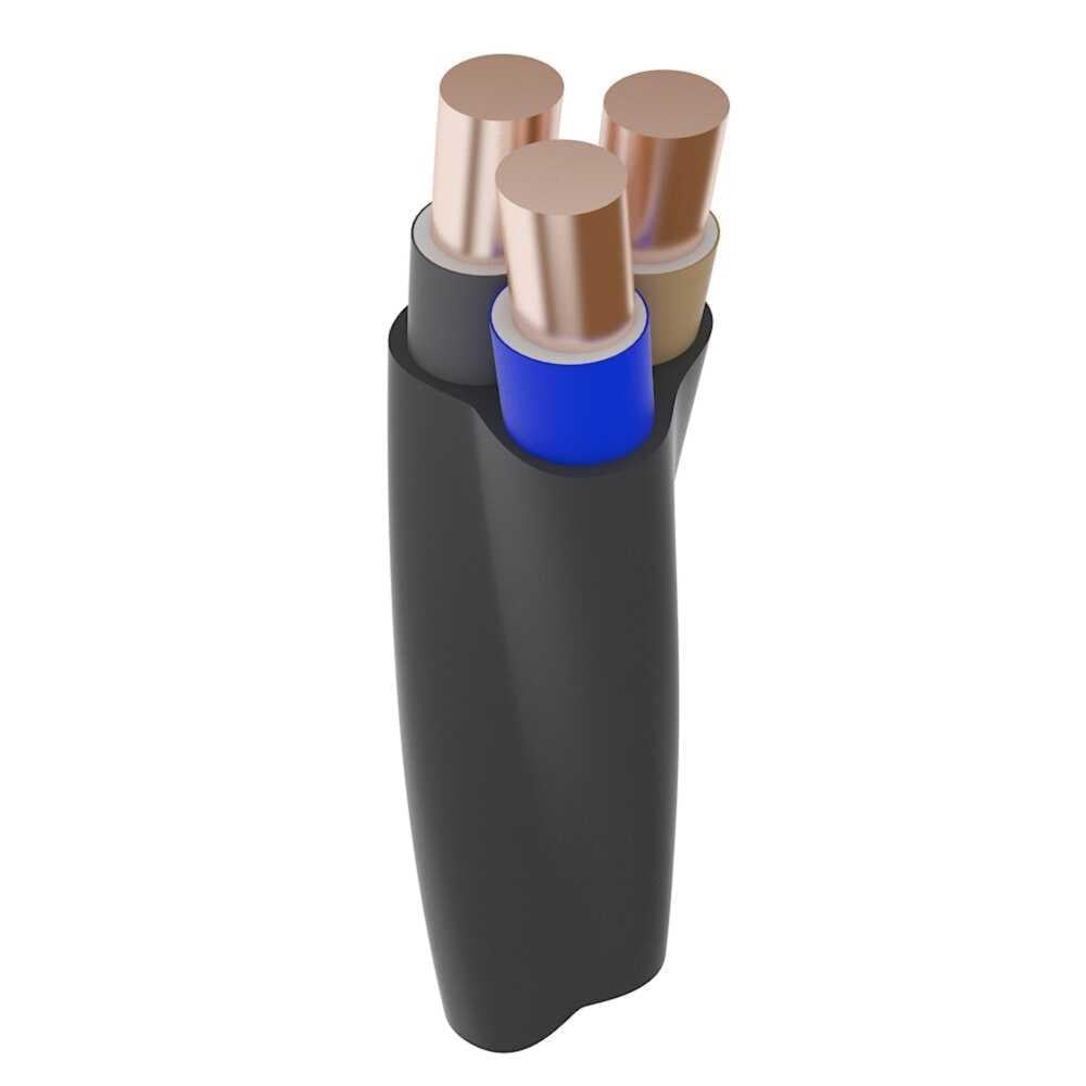 Кабель медный ЗЗКМ ВВГнгд круглый негорючий 3х2,5 мм2 Черный (28164561)