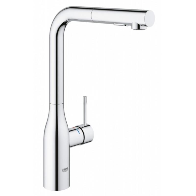 Кухонный смеситель однорычажный с выдвижным изливом Grohe 30270000 Хром (35875)