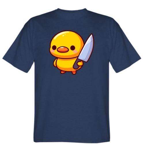 Футболка мужская Милая утка с ножом XL Темно-синий (16346770-8-196768-XL)