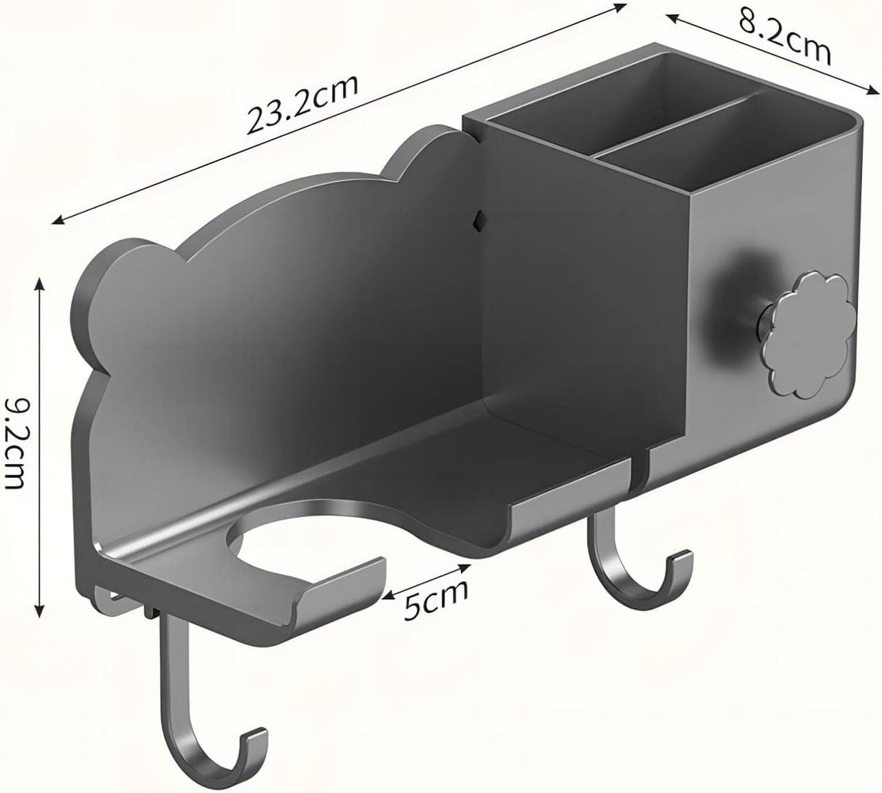 Держатель для фена Storage Shelf настенный с органайзером (AND-74-20-50) - фото 7 Держатель для фена Storage Shelf настенный с органайзером (AND-74-20-50) - фото 7