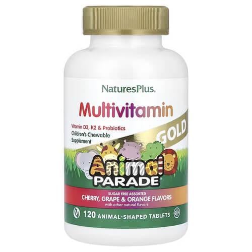 Мультивитамины для детей NaturesPlus Gold Children's Multi-Vitamin and Mineral 120 Tablets (NAP-29928)