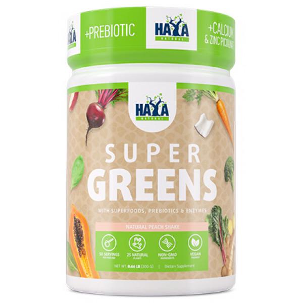 Растительно-минеральная смесь Haya Labs Super Greens Natural Lemon Shake 300 г