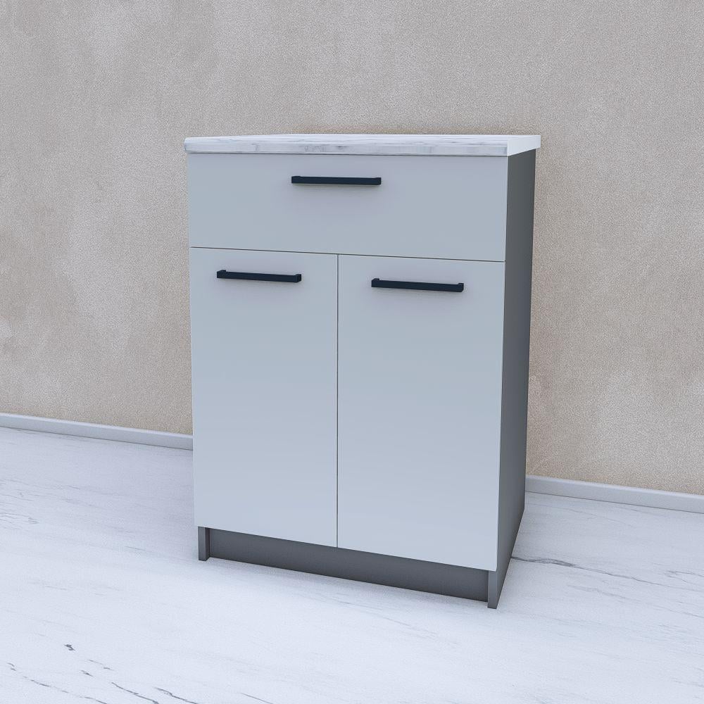 Модуль нижний для кухни МП24 без столешницы 600 мм Светло-серый/Антрацит (МП24б)