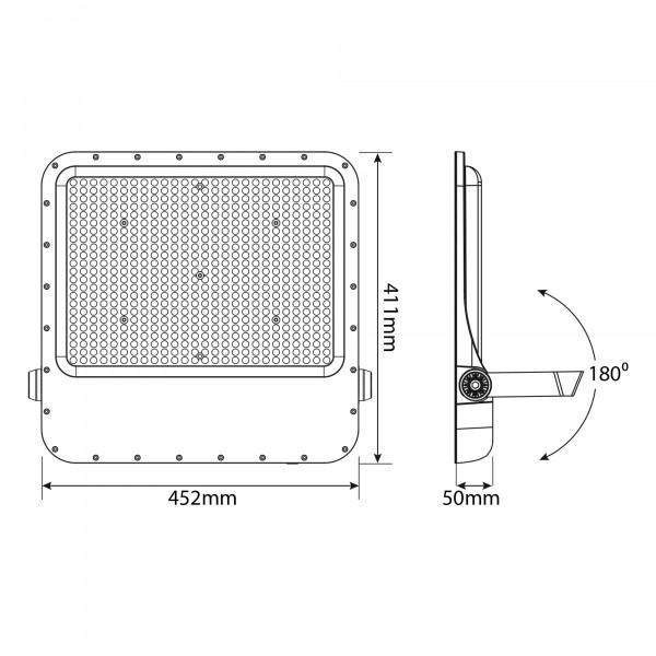 Прожектор LED Videx Premium F2 400W 5000K 220V (2686113702) - фото 7 Прожектор LED Videx Premium F2 400W 5000K 220V (2686113702) - фото 7