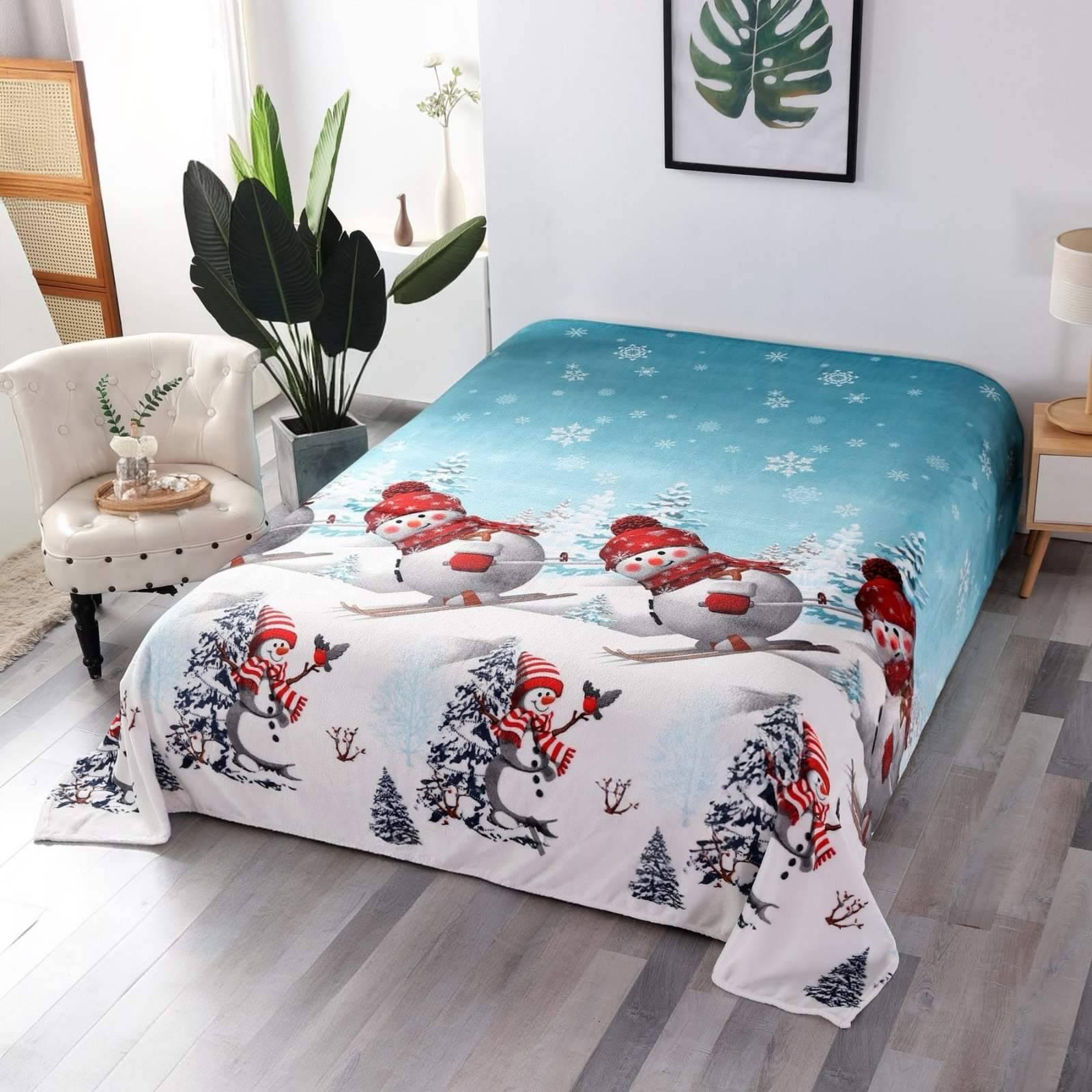 Велюровое покрывало – плед 200x220 см. Новогоднее Велюровое покрывало – плед 200x220 см. Новогоднее