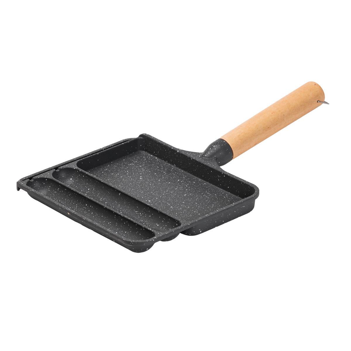 Сковорода прямоугольная на 3 секции с антипригарным покрытием Серый (HP39572C)