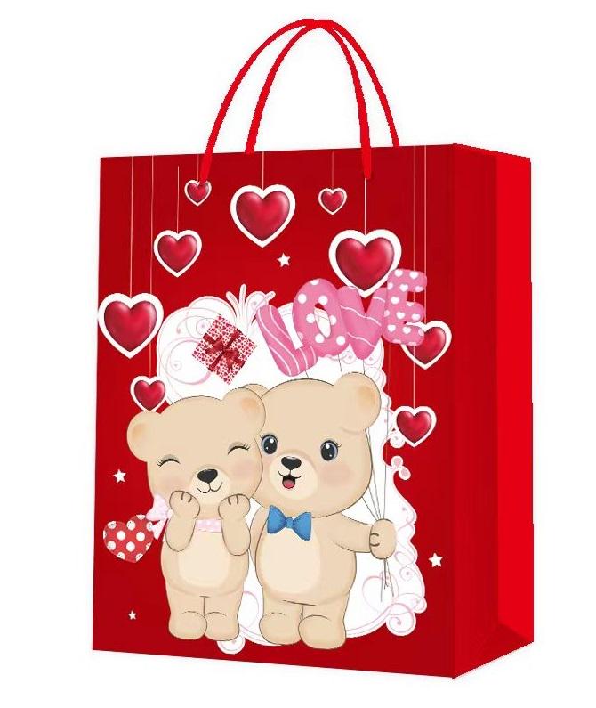 Подарочный пакет Stenson Teddy Love 3D R96913-S 18х23х10 см