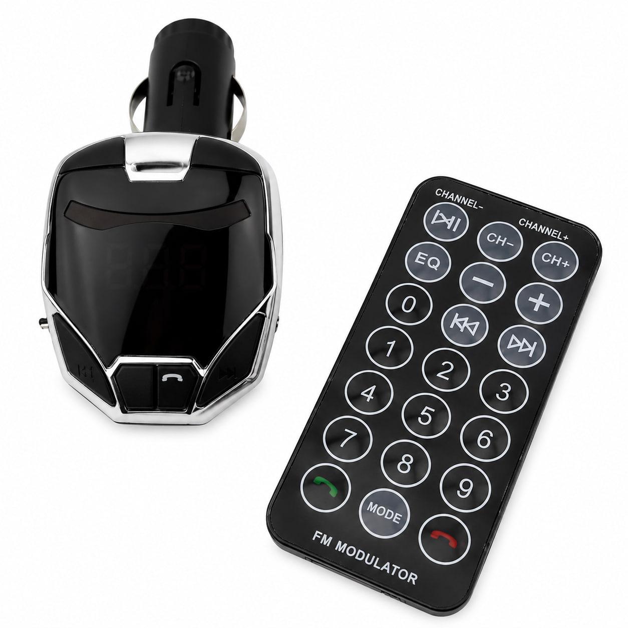 FM-модулятор автомобильный C4 MP3 USB TF/microSD дисплей пульт ДУ Black (5698403) - фото 7