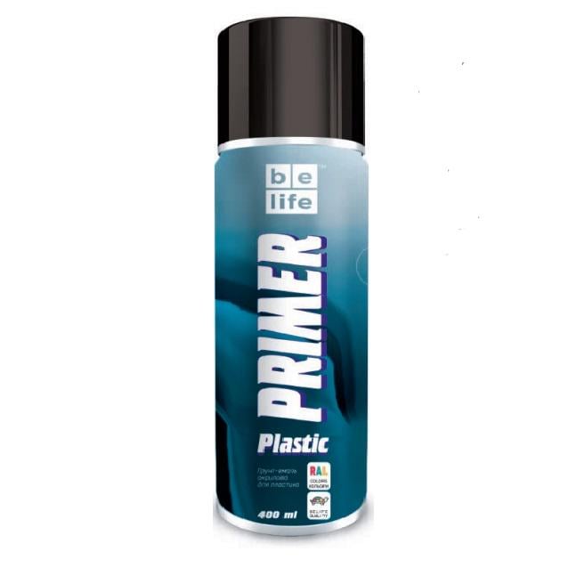 Ґрунт для пластику BeLife Plastic Primer 400 мл RAL9005M Чорний мат