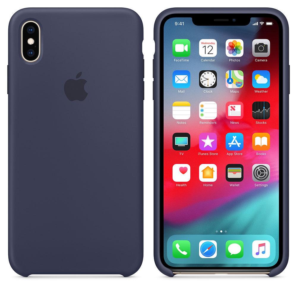 Чехол-накладка Apple Silicone Case for iPhone Xs Max, Midnight Blue (MRWG2) Оригинал
