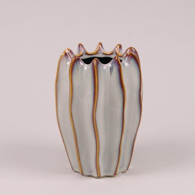 Ваза керамическая Flora 17 см Серый (36665)