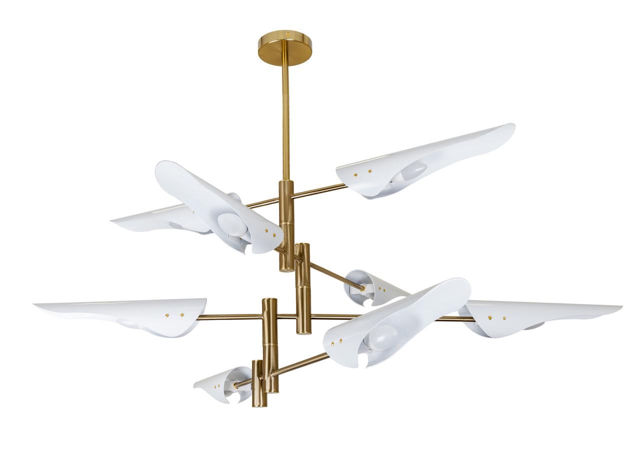 Люстра Levistella 761V1019-8 WH на 8 плафонов Бронзовый/Белый (1887935563)