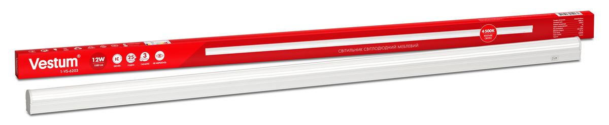 Светильник мебельный светодиодный Vestum 1-VS-6203 12W 4500K 220V Светильник мебельный светодиодный Vestum 1-VS-6203 12W 4500K 220V