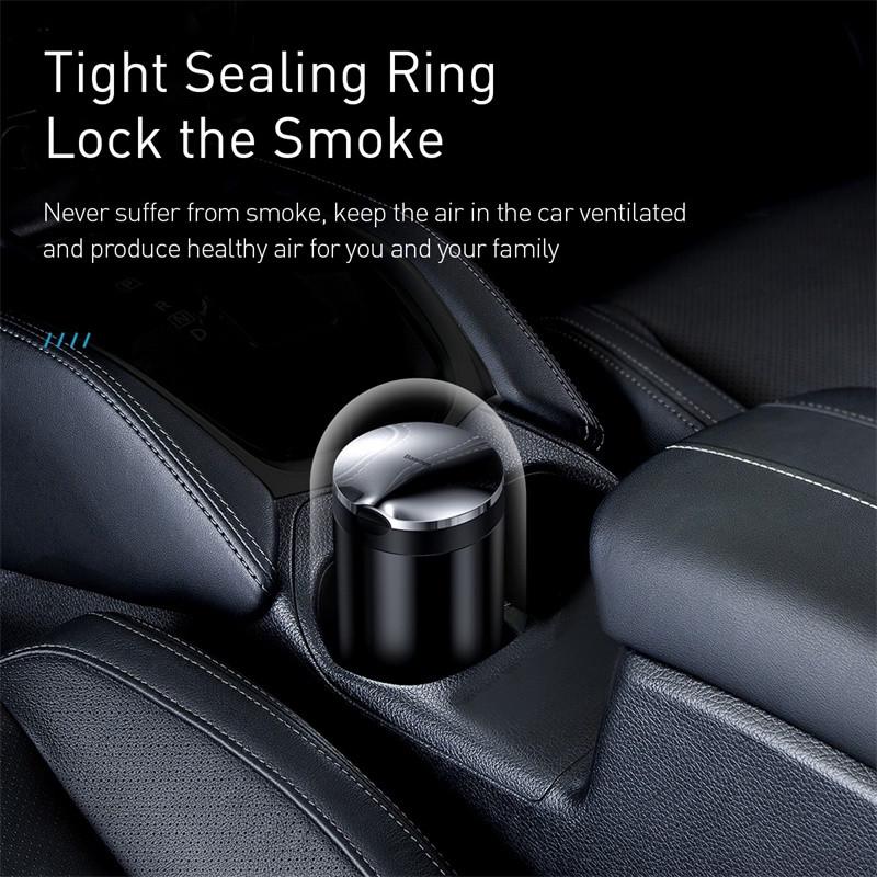 Автомобильная пепельница в подстаканник Baseus Premium Car Ashtray Черный - фото 9