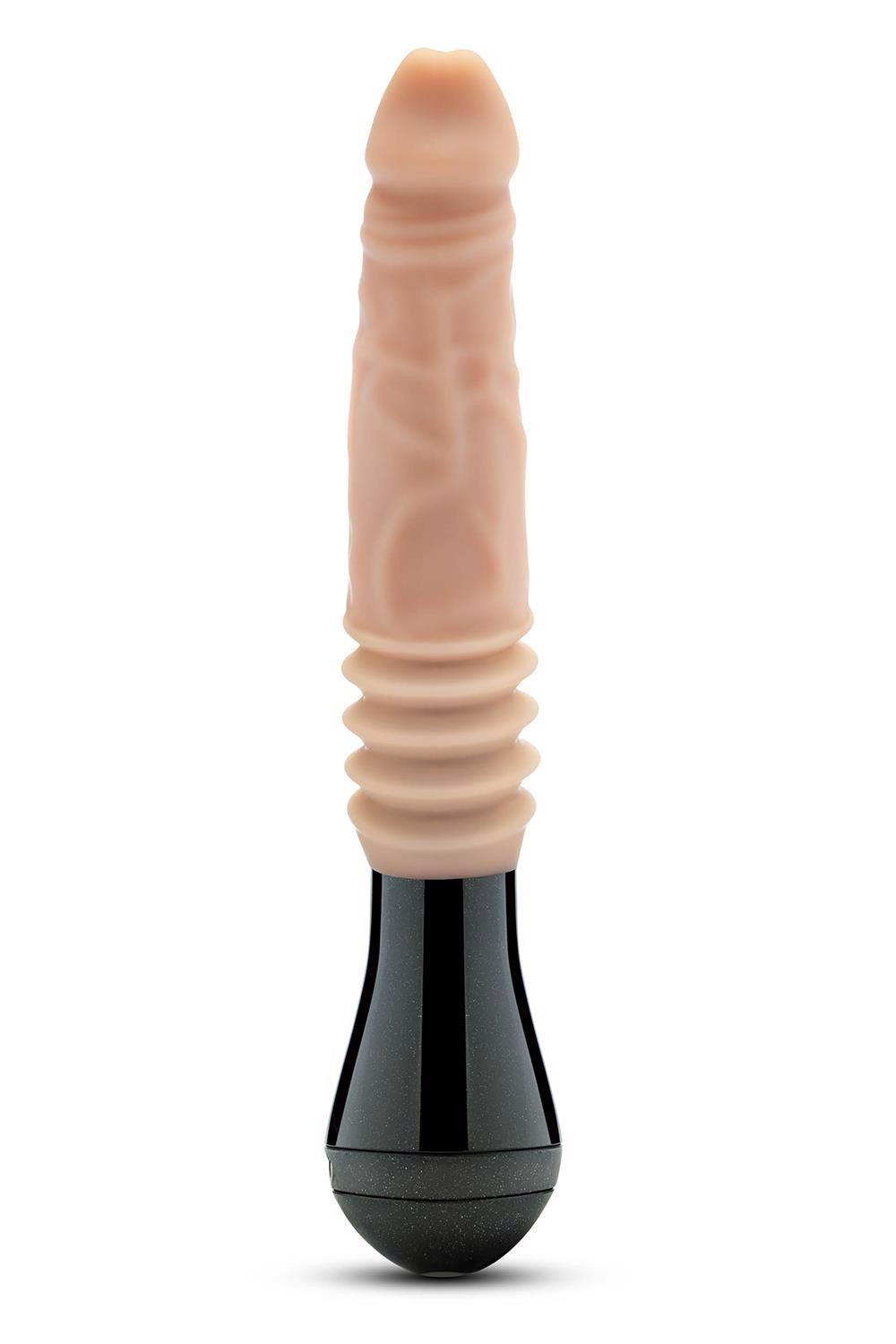 Вибратор Blush Dr Skin Dr Knight с ротацией и фрикциями Бежевый