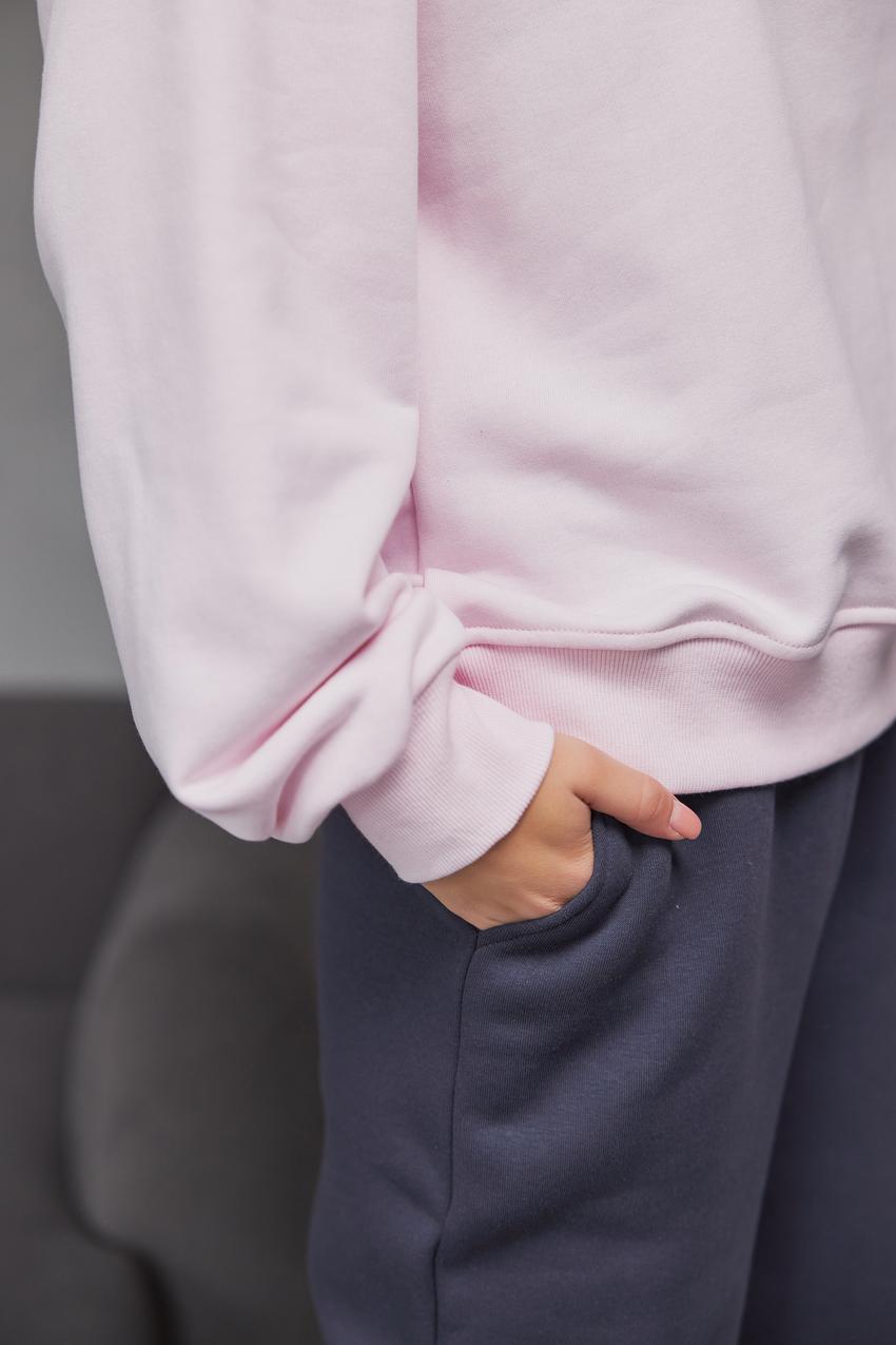 Свитшот женский Happiness М132.4/1 начес S Пудровый (598-1-60) - фото 2 Свитшот женский Happiness М132.4/1 начес S Пудровый (598-1-60) - фото 2