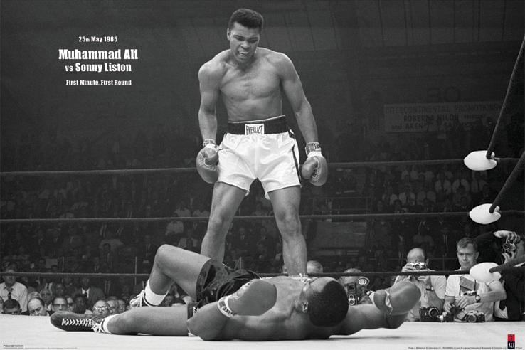 Постер плакат Мохаммед Али/Muhammad Ali v Liston Landscape 61x91,5 см