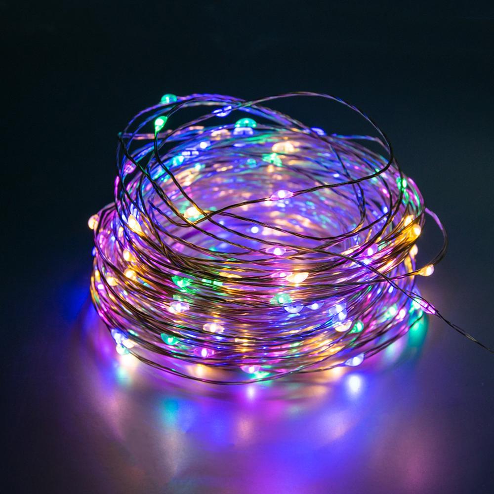 Гирлянда Капля росы от батареек 10 м 100 LED Разноцветный (ULT-3720988) Гирлянда Капля росы от батареек 10 м 100 LED Разноцветный (ULT-3720988)