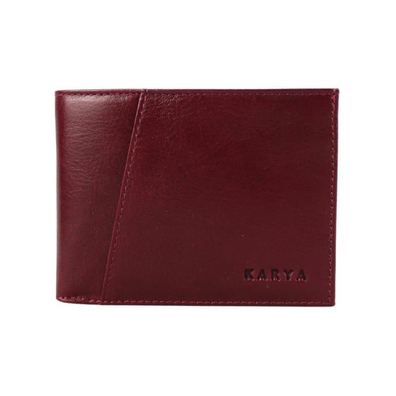 Портмоне мужское Karya 0416-618 из натуральной кожи Бордовый (2555954210)