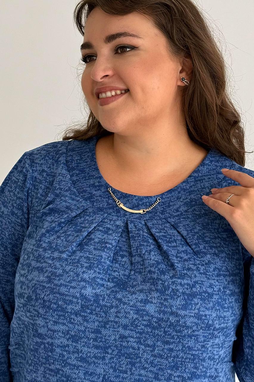 Туніка жіноча PANNI Олена трикотаж на осінь весну р. 64-66 Електрик (Р2508252250) - фото 5