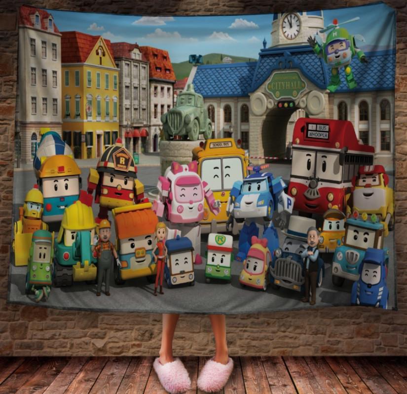 Плед с 3D принтом Робокар Полли 150x200 см (epi_0451)