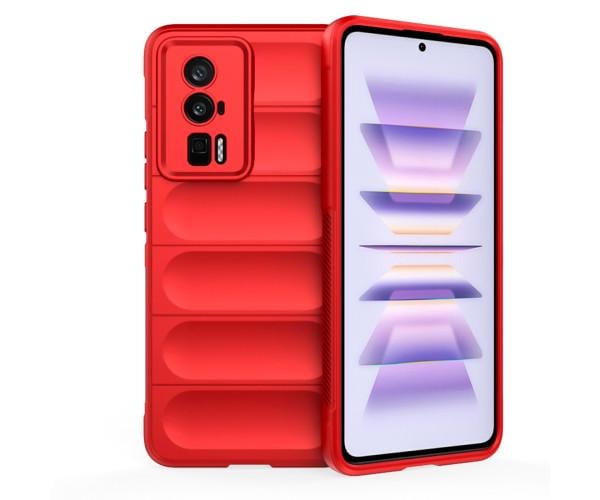 Чехол-накладка Ricco Phantom Shield для Xiaomi Poco F5 Pro / Redmi Note K60 с защитой при падении Красный