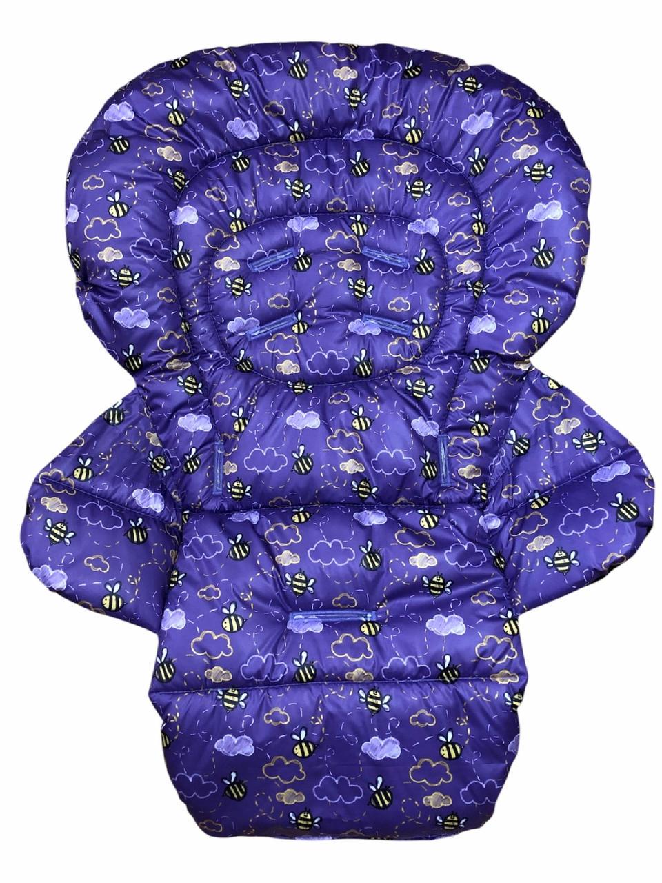 Чохол на стільчик для годування Chicco Polly Magic Relax Бджоли з плащівки Фіолетовий (2660946497)
