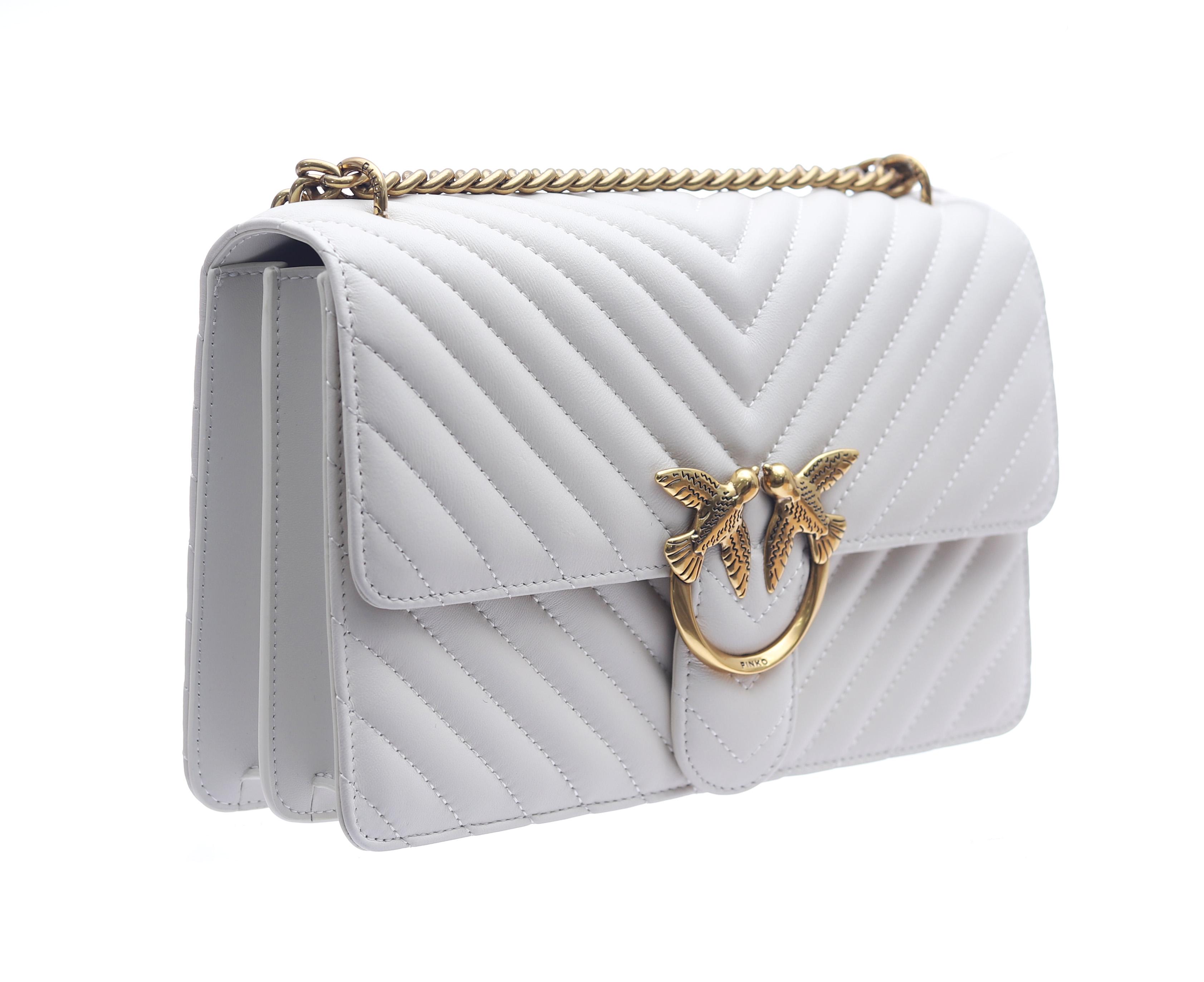 Сумка крос-боді Pinko Classic Love Bag One Chevron Білий (0033) - фото 2