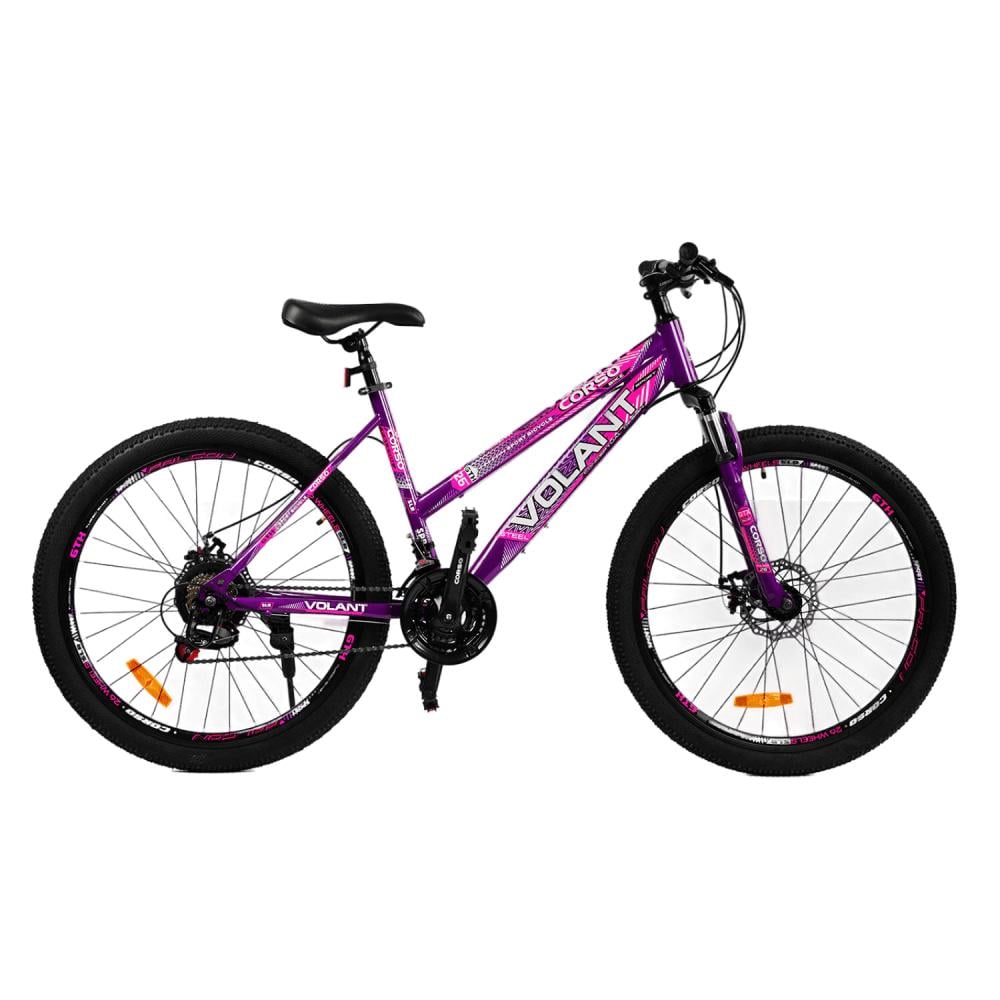 Велосипед спортивний Corso Volant 26" рама 15" 21 швидкість Violet (127120)