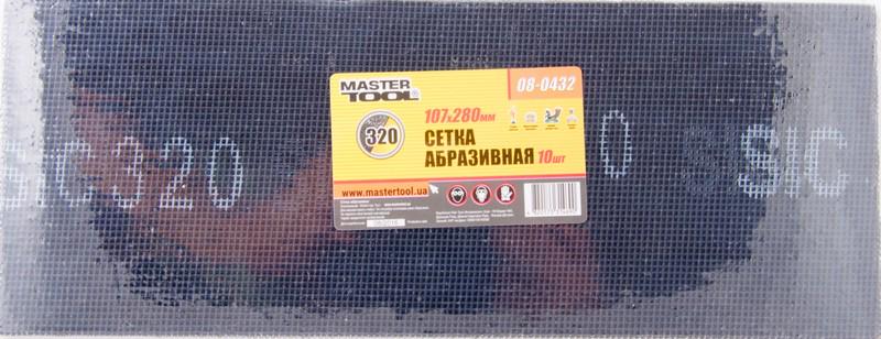 Сетка абразивная Mastertool зерно 320 107х280 мм 10 шт.